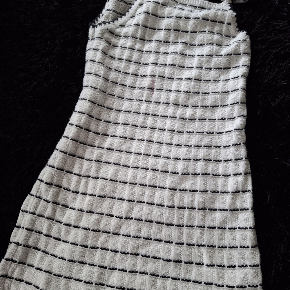 Abercrombie Kids Textured Knit Top with Black Stripes